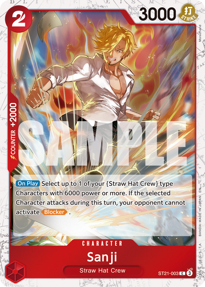 ST21-003, C, Sanji (PRB02 Foil)