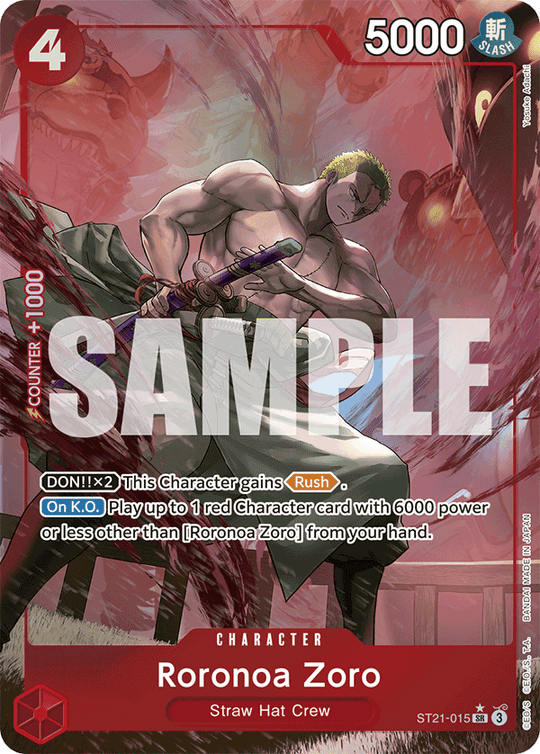 ST21-015, SR, Roronoa Zoro (Alternate Art)