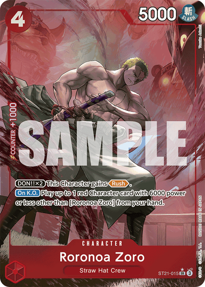 ST21-015, SR, Roronoa Zoro (Alternate Art)