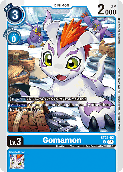ST21-02, UC, Gomamon