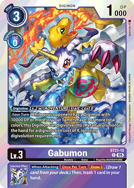 ST21-10, R, Gabumon