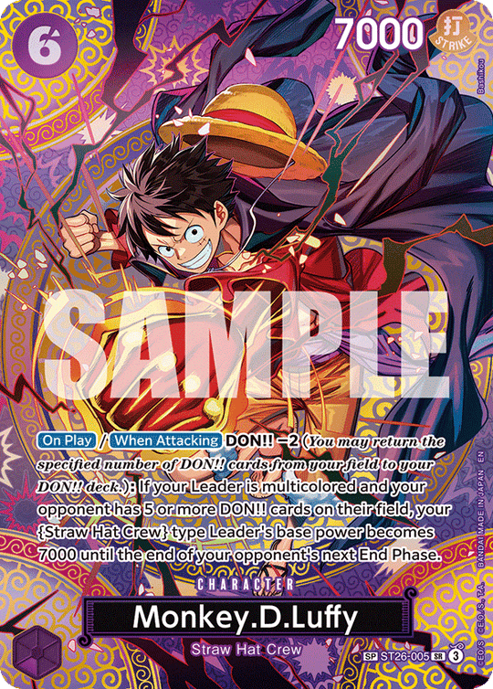 ST26-005, SR, Monkey.D.Luffy (OP15 Special Rare)