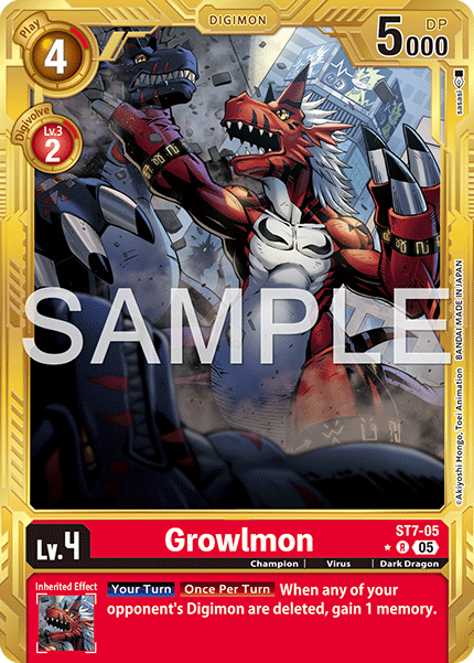 ST07-05, R, Growlmon (AD1 Gold Reprint)