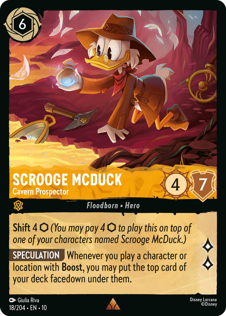 10WHI-018, R, Scrooge McDuck - Cavern Prospector (Foil)