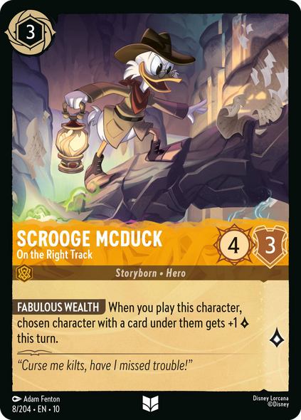 10WHI-008, UC, Scrooge McDuck - On the Right Track