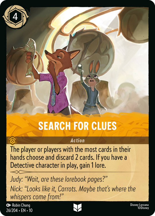 10WHI-026, UC, Search for Clues (Foil)