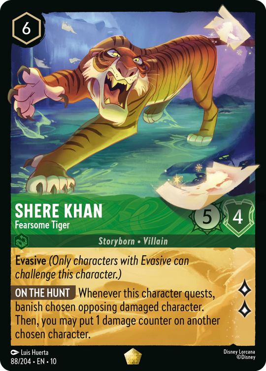 10WHI-088, L, Shere Khan - Fearsome Tiger (Foil)
