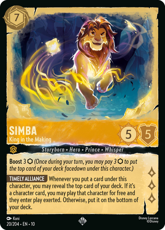 10WHI-020, SR, Simba - King in the Making (Foil)