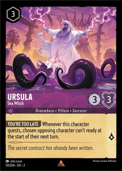 3INK-059, R, Ursula - Sea Witch (Foil)
