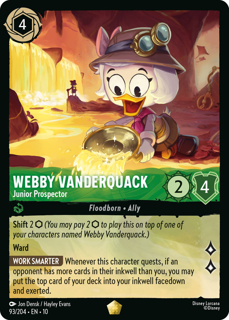 10WHI-093, L, Webby Vanderquack - Junior Prospector (Foil)