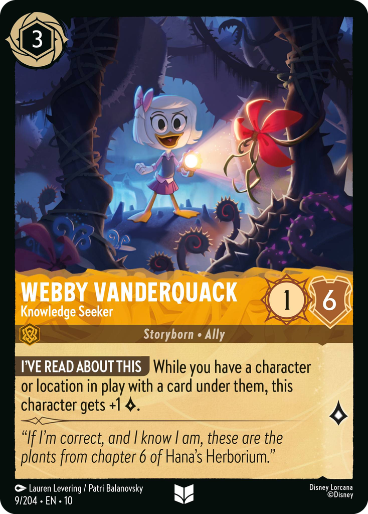 10WHI-009, UC, Webby Vanderquack - Knowledge Seeker