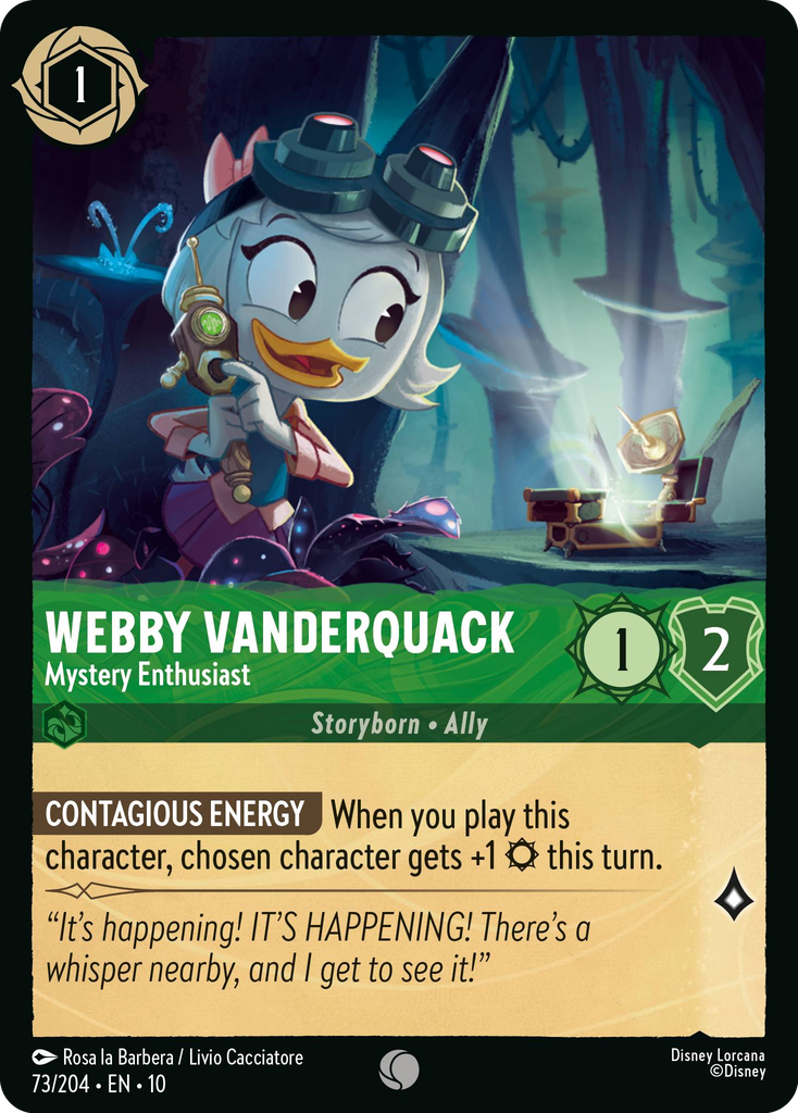 10WHI-073, C, Webby Vanderquack - Mystery Enthusiast (Foil)