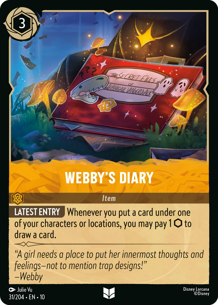 10WHI-031, UC, Webby's Diary (Foil)