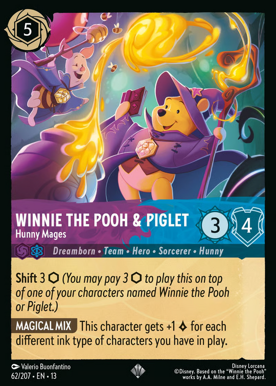 13ATK-062, SR, Winnie the Pooh & Piglet - Hunny Mages