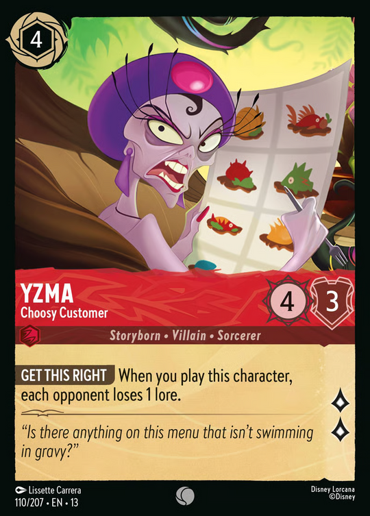 13ATK-110, C, Yzma - Choosy Customer