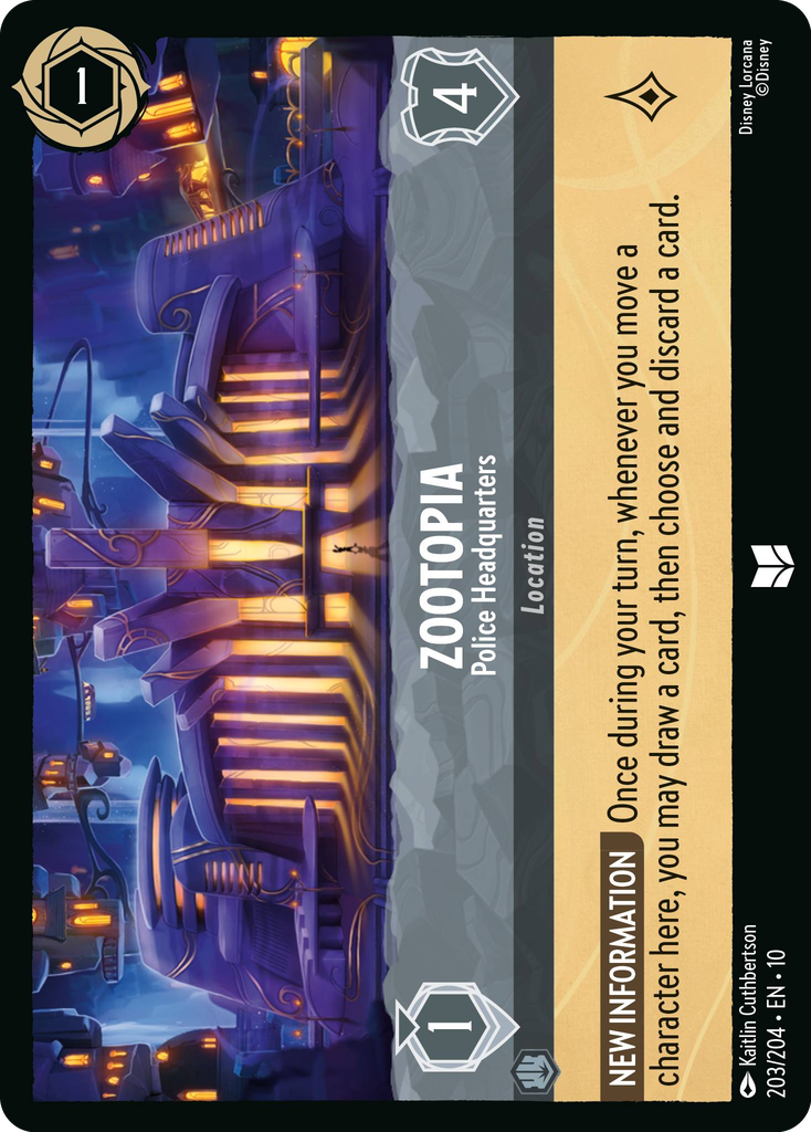 10WHI-203, UC, Zootopia - Police Headquarters (Foil)