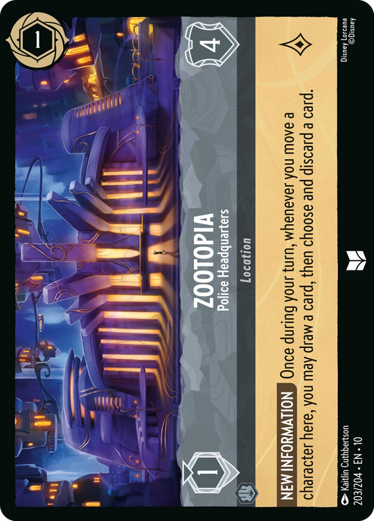 10WHI-203, UC, Zootopia - Police Headquarters (Foil)