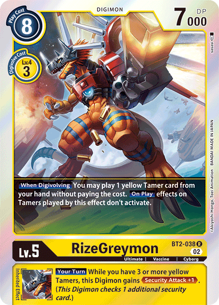 BT02-038 R, RizeGreymon (Resurgence Booster Reprint)