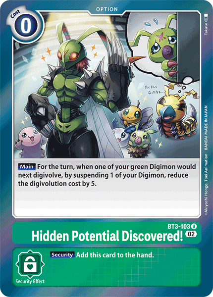 BT03-103 U, Hidden Potential Discovered! (Resurgence Booster Reprint)