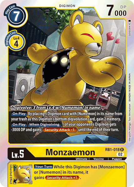 RB1-018 R, Monzaemon