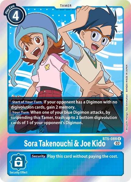 BT05-088 R, Sora Takenouchi & Joe Kido (Resurgence Booster Reprint)