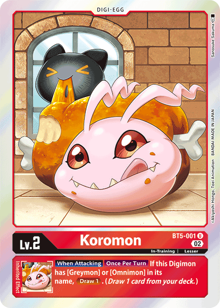 BT05-001 U, Koromon (Resurgence Booster Reprint)