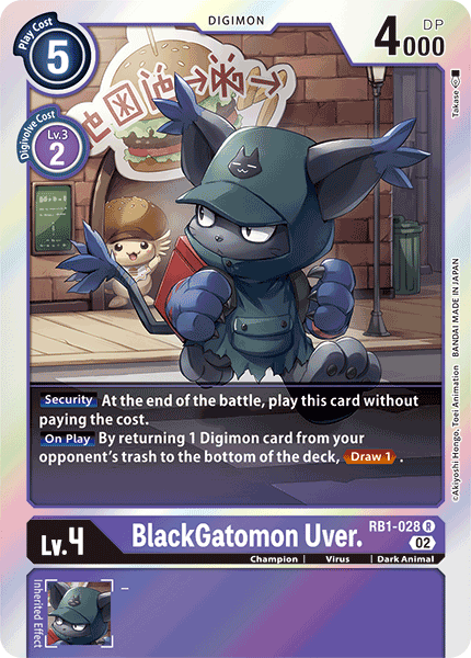 RB1-028 R, BlackGatomon Uver.