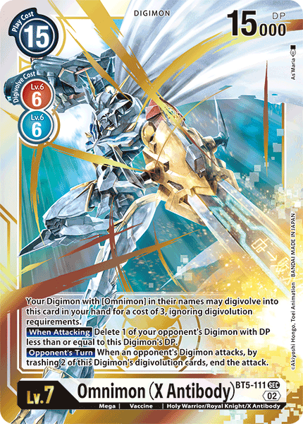 digimon card game x antibody BT05-111 SEC, Omnimon (X Antibody) (Resurgence Booster Reprint) – Kai of  Cards