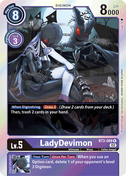 BT03-088 R, LadyDevimon (Resurgence Booster Reprint)