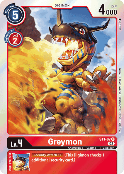 ST01-07 U, Greymon - ST1-07 (Resurgence Booster Reprint)