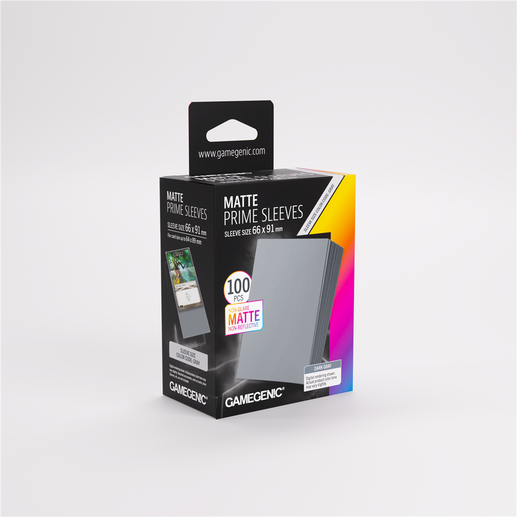 Gamegenic Matte Prime Sleeves - Dark Grey