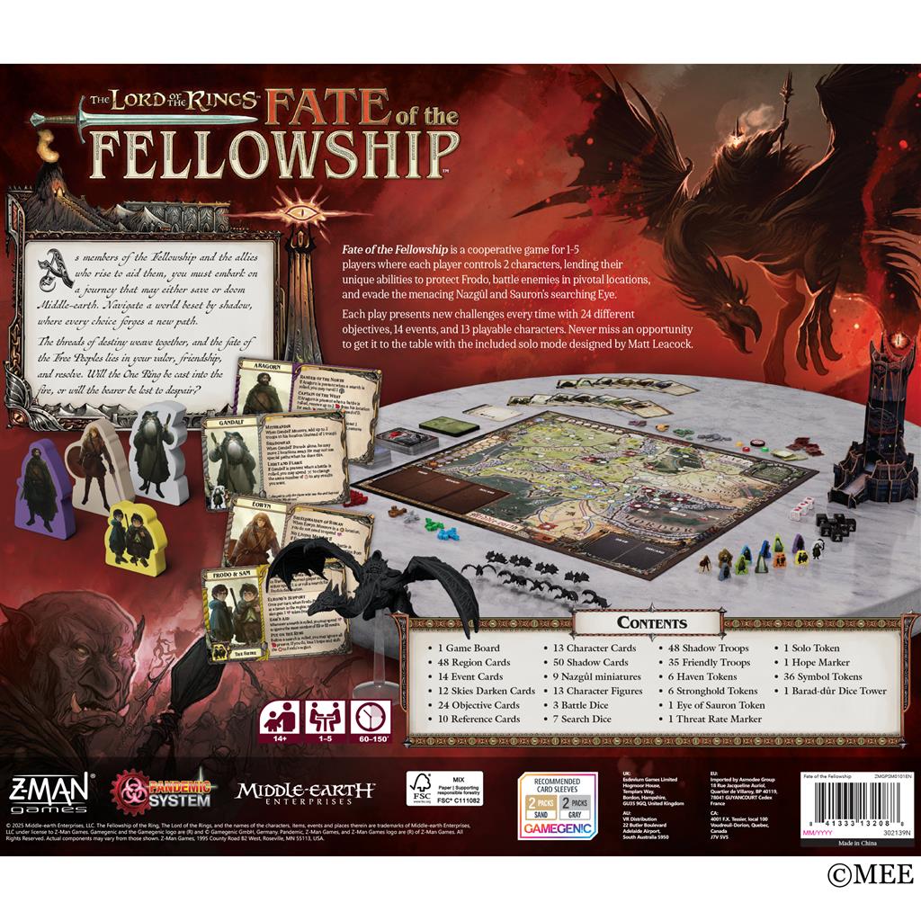 Board Games - Lord of the Rings: Fate of the Fellowship