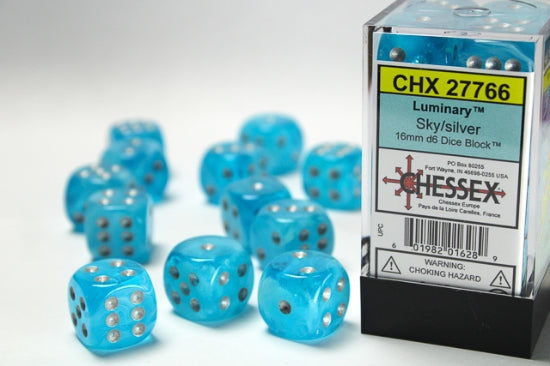 Chessex - Luminary 16mm d6 Dice Block™ (12 dice)