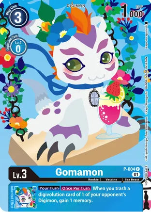 P-004 P, Gomamon (Reprint Floral Fun)