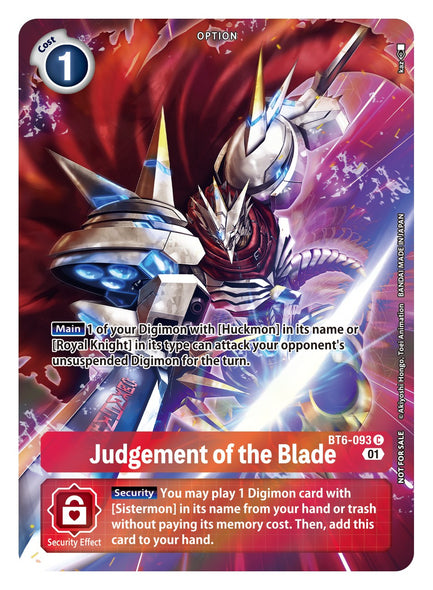 BT06-093 C, Judgement of the Blade (Premium Deck Set Version Reprint)