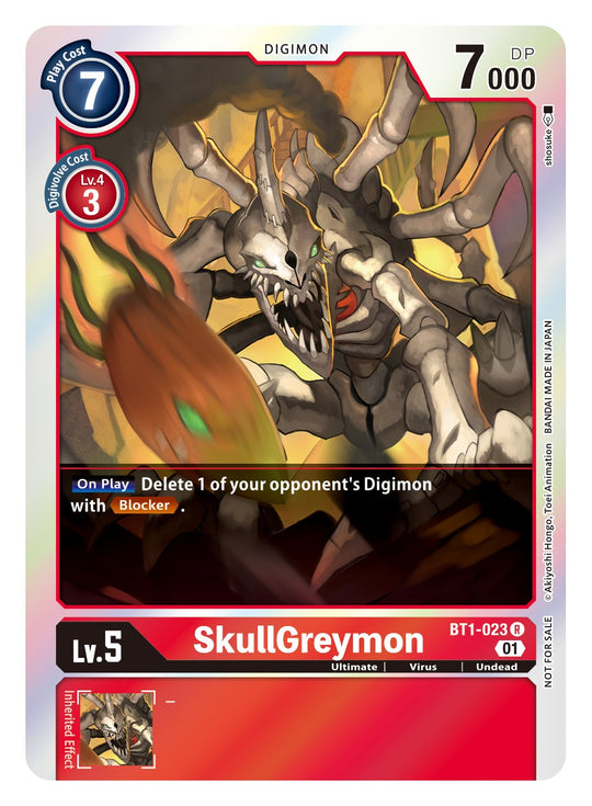 BT01-023 R SkullGreymon (ST11 Box Topper Reprint)