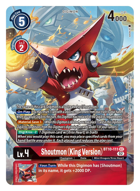 BT10-111 SEC, Shoutmon (King Version) (Alternate Art)