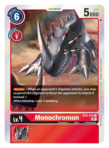 BT05-012 C, Monochromon (ST11 Box Topper)