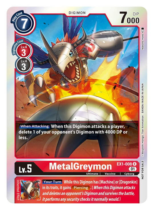 EX01-008 R, MetalGreymon (Premium Deck Set Version Reprint)