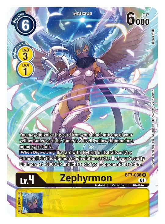 BT07-036 U, Zephyrmon (BT11 Reprint)