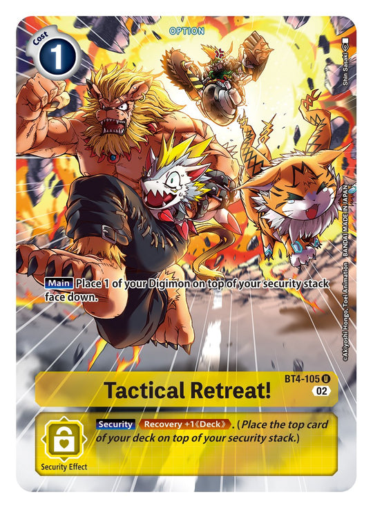 BT04-105, UC, Tactical Retreat! (ST14 Reprint)