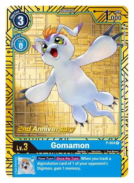 P-004 P, Gomamon (2nd Anniversary Reprint)