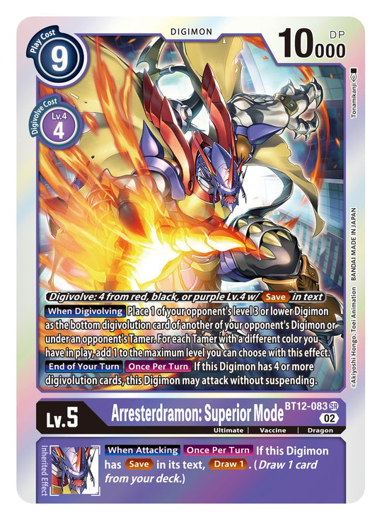 BT12-083, SR, Arresterdramon: Superior Mode