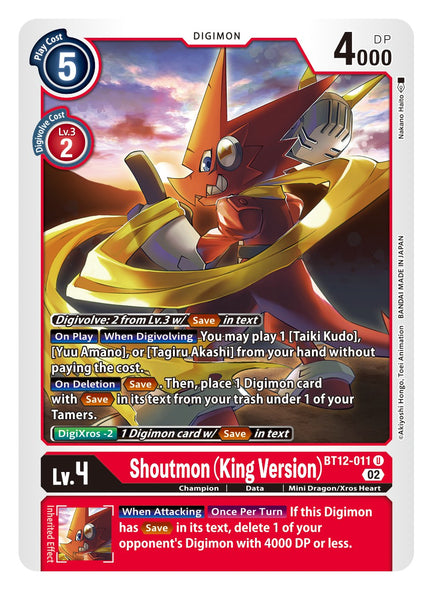 BT12-011, UC, Shoutmon (King Version)