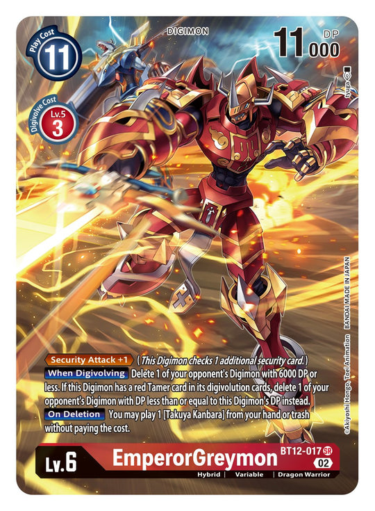 BT12-017, SR, EmperorGreymon (Alternate Art)