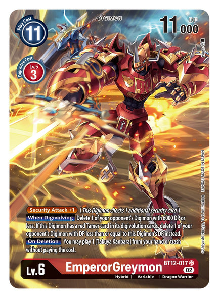 BT12-017, SR, EmperorGreymon (Alternate Art)