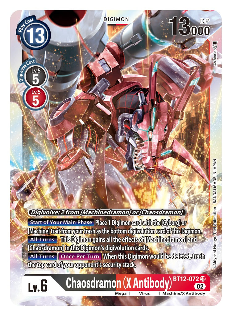 BT12-072, SR, Chaosdramon (X Antibody)