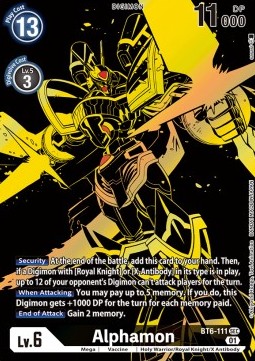 BT06-111 SEC, Alphamon (BT10 Alternate Art)