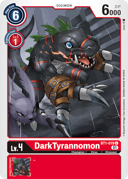 BT01-019 C, DarkTyrannomon - BT1-019 (ST7 Reprint)