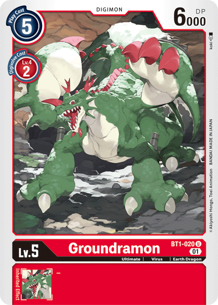 BT01-020 U, Groundramon - BT1-020 (ST7 Reprint)